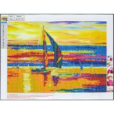 JUEGO MOSAICO DIAMANTES 5D 30X40 VELERO