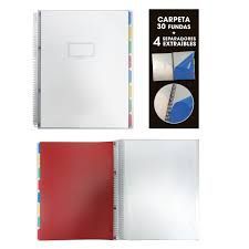 CARPETA 30 FUNDAS SENFORT ESPIRAL + 4 SEPARADORES EXTRAIBLES