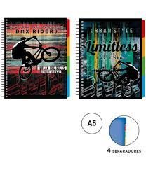 CUADERNO SENFORT A5 100H SEPARADORES BMX URBAN STYLE