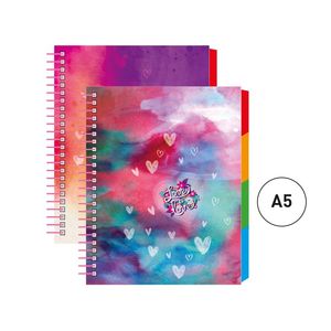 CUADERNO SENFORT A5 100H SEPARADORES LOVE IS LOVE