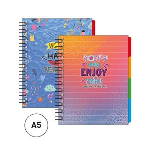 CUADERNO SENFORT A5 100H SEPARADORES HAPPY DAY