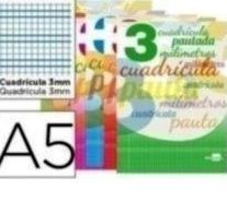 LIBRETA GRAPADA VERTICAL 3MM A5 MOTO LIDERPAPEL 32H COLORES CUADRICULA PAUTADA 51707