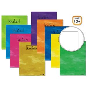 LIBRETA GRAPADA FOLIO GOLDEN LISA 48H 70G LISO