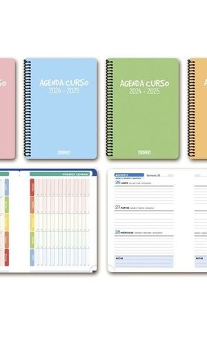 AGENDA ESCOLAR INGRAF 2024-2025 WORLD 8 SVH PASTEL TAPA PLASTICA